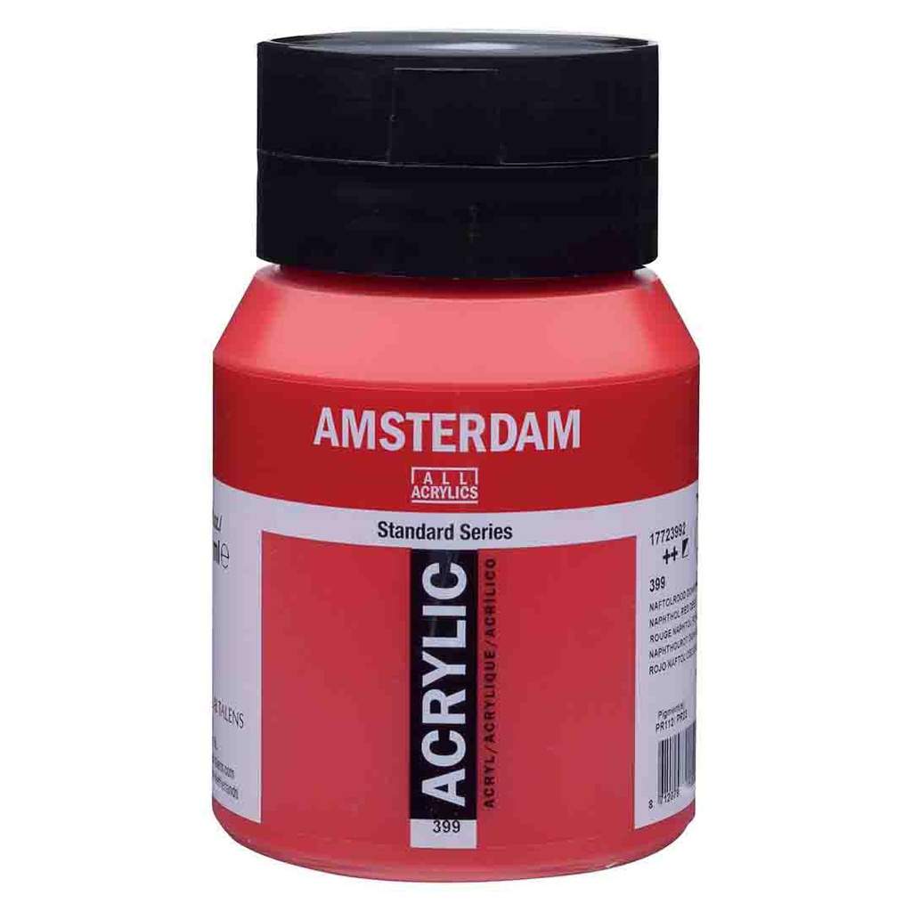 الوان اكريلك عالية الجودة والتماسك ساطعة من شركة امستردام الهولندية 500 مل Naphthol Red Deep