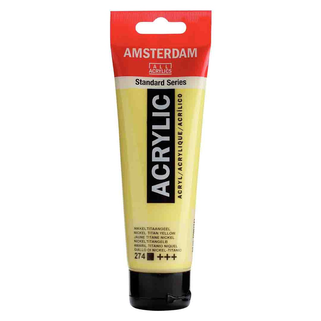 Amsterdam acrylic color  120ML NICKEL TIT.YLW