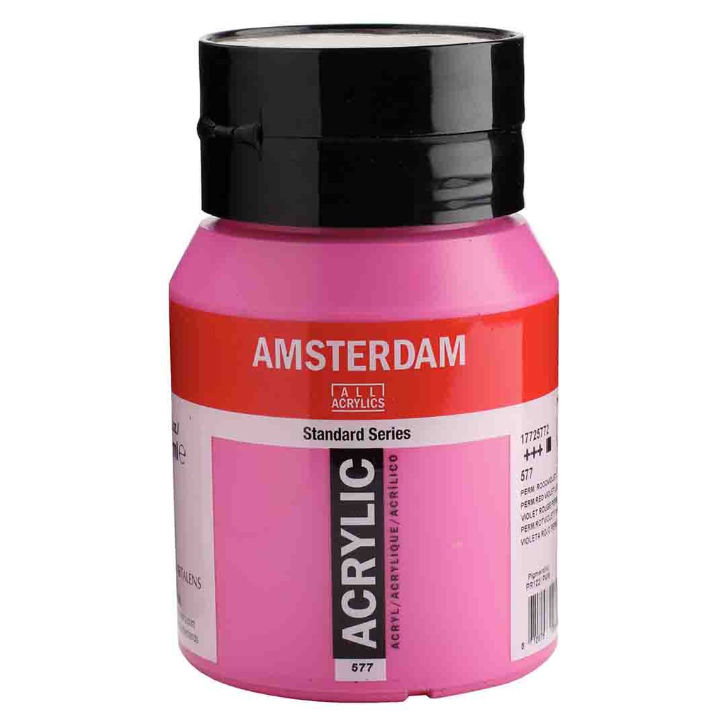 الوان اكريلك ماركة امستردام الهولندية عالية الجودة والمعان والتماسك 500 مل PERM RED VIOLET LIGHT