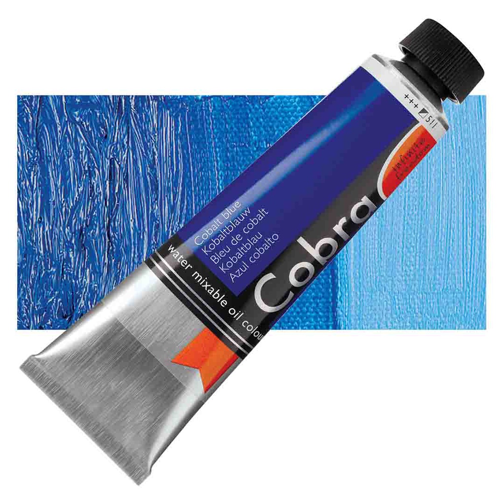 الوان زيتية مائي من شركة كوبرا هولندية 40 مل قابل للخلط بالماء  COB.BLUE
