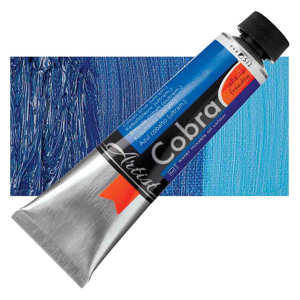 الوان زيتية مائي من شركة كوبرا هولندية 40 مل قابل للخلط بالماء  COB.BLUE UMAR