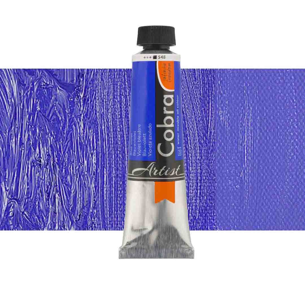 الوان زيتية مائي من شركة كوبرا هولندية 40 مل قابل للخلط بالماء - BLUE VIOLET