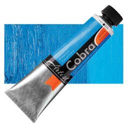 [21055720] الوان زيتية مائي من شركة كوبرا هولندية 40 مل قابل للخلط بالماء  PRIM.CYAN