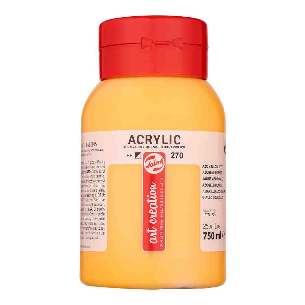 الوان اكريلك من ارت كريشن 750 مل AZO YELLOW DP