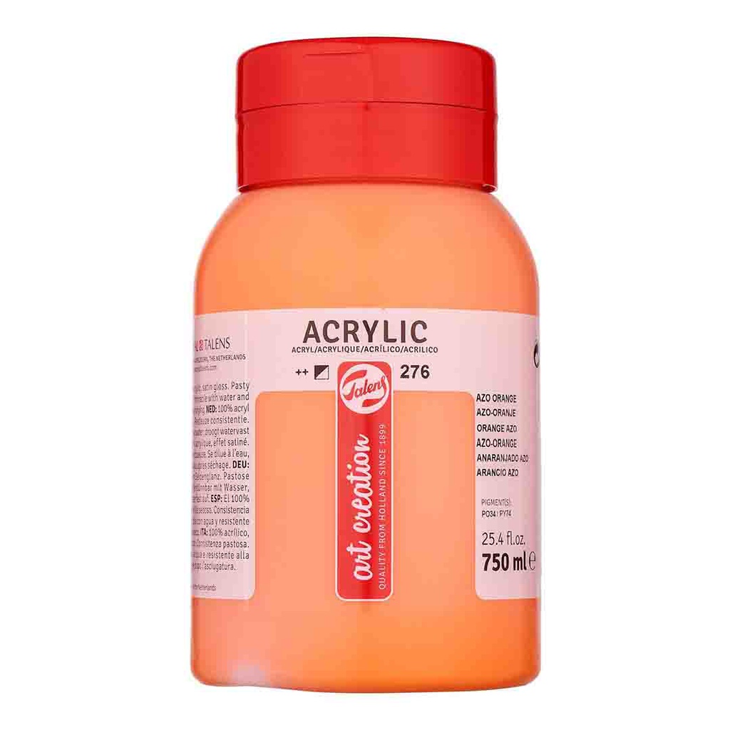 الوان اكريلك ارت كريشين الهولندية 750 مل AZO ORANGE