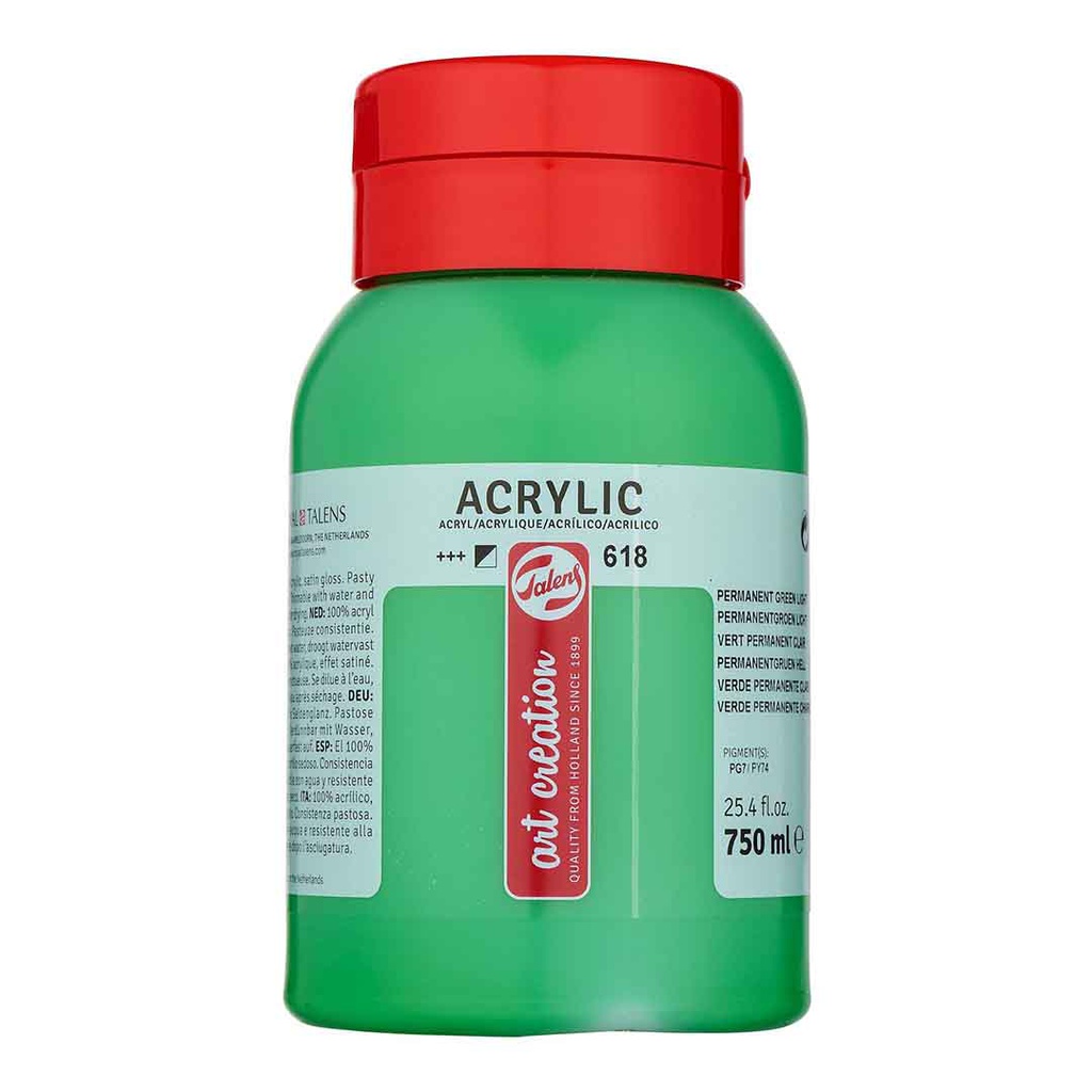 Art Creation acrylic color 750ML PERM.GREEN LT