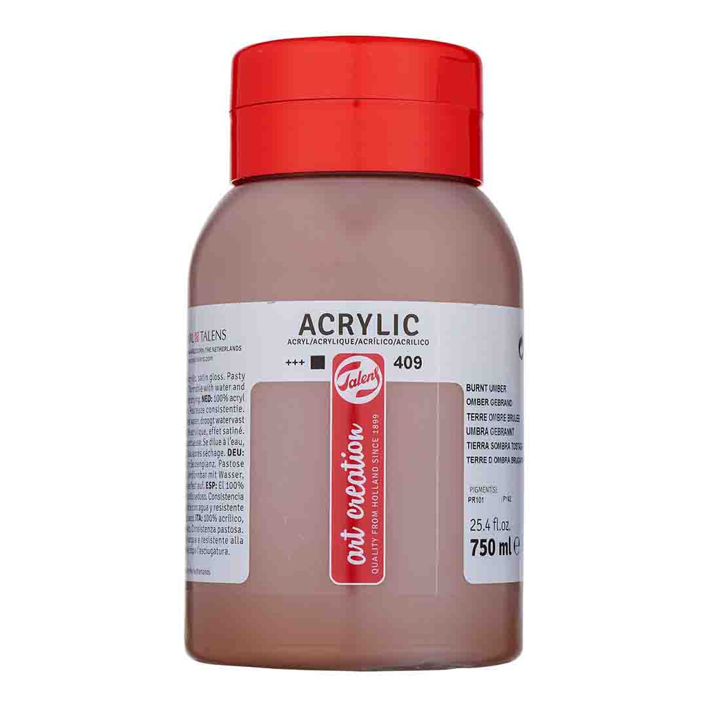 الوان اكريلك من ارت كريشن  750 مل  BURNT UMBER