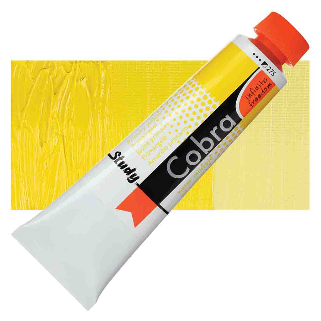 الوان زيتية مائي من شركة كوبرا هولندية 40 مل قابل للخلط بالماء   Primary Yellow 275