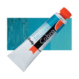 [25055220] الوان زيتية مائي من شركة كوبرا هولندية 40 مل قابل للخلط بالماء   Turquoise Blue 522