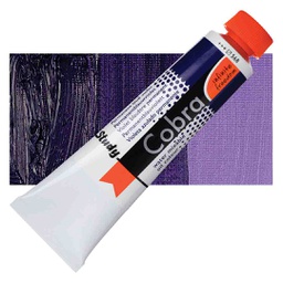 [25055680] الوان زيتية مائي من شركة كوبرا هولندية 40 مل قابل للخلط بالماء   Permanent Blue Violet 568