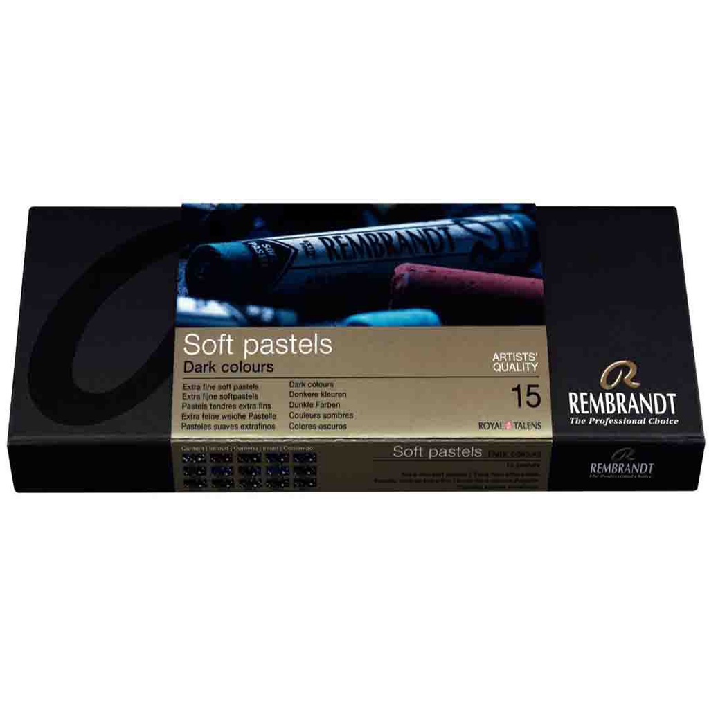 Rembrandt soft pastels  set DARK COLOURS 15