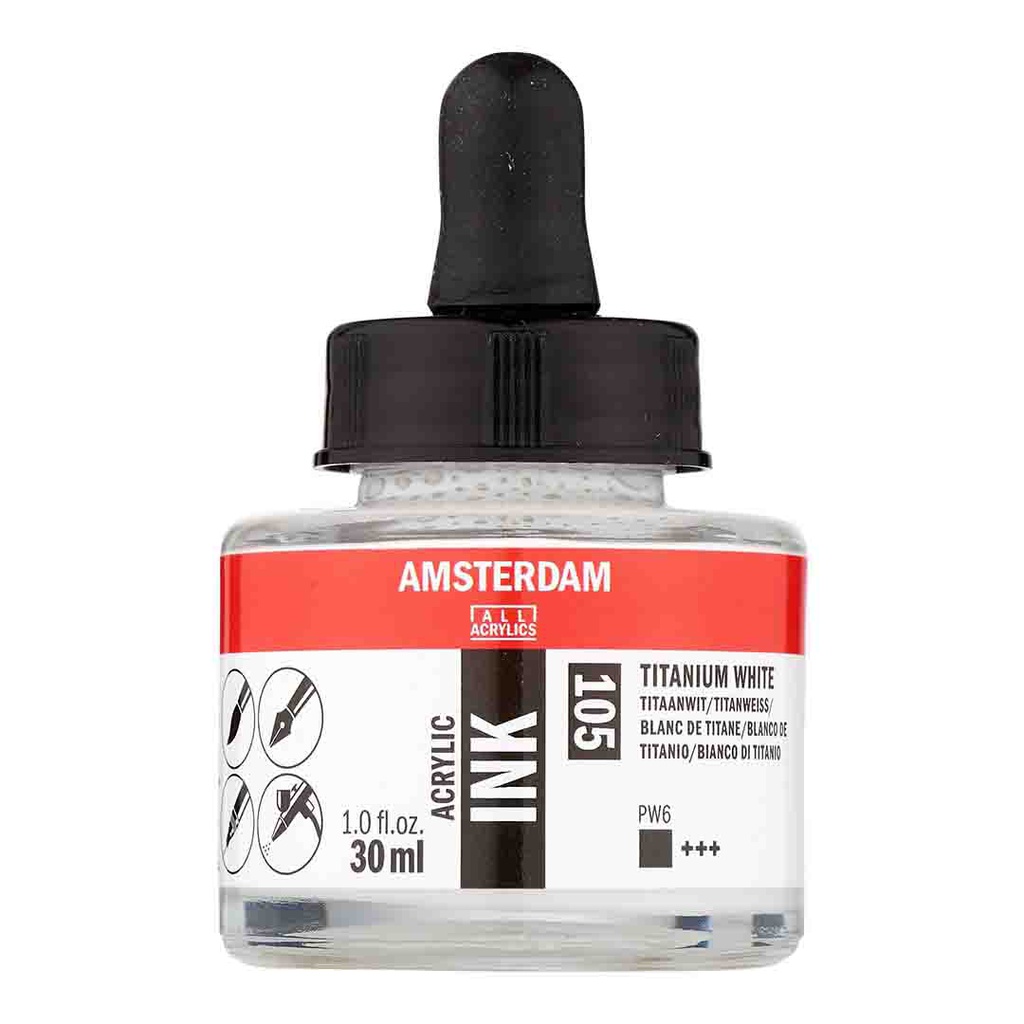 Amsterdam acrylic color  INK 30ML TITANIUM WHITE