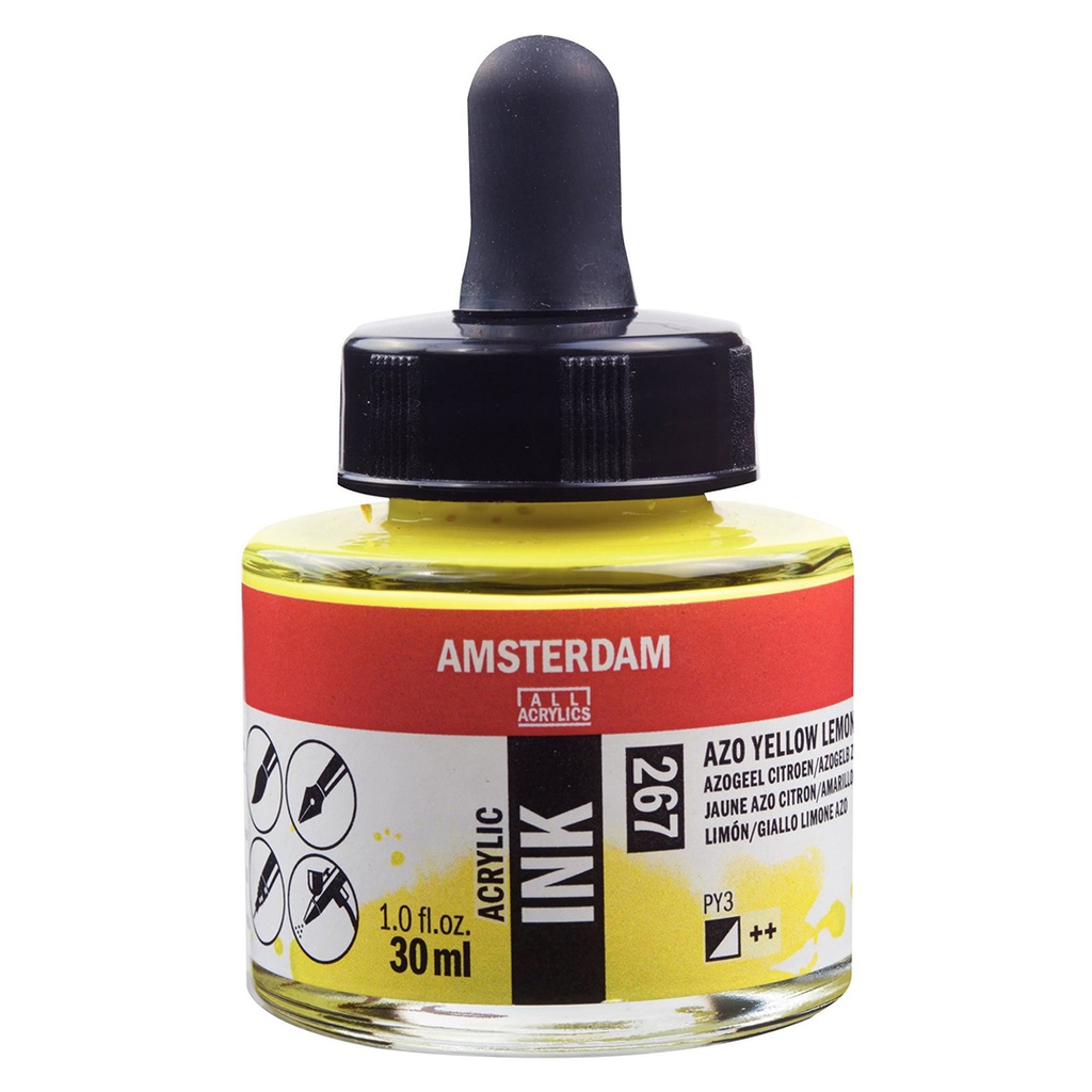 Amsterdam acrylic color  INK 30ML AZO YLW LEMON