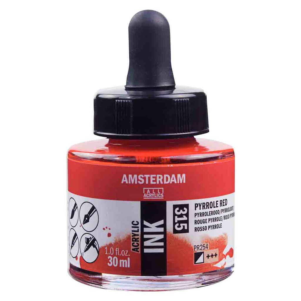 Amsterdam Acrylic ink  30ML PYRROLE RED