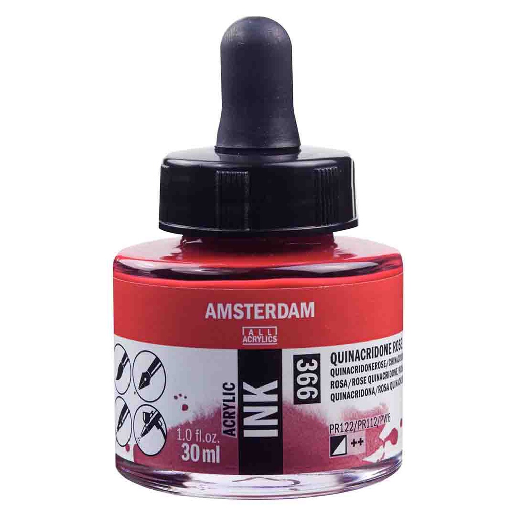 Amsterdam acrylic color  INK 30ML QUINAROSE