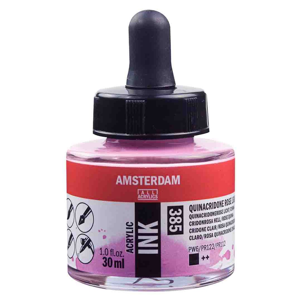Amsterdam acrylic color  INK 30ML QUINAROSE LT
