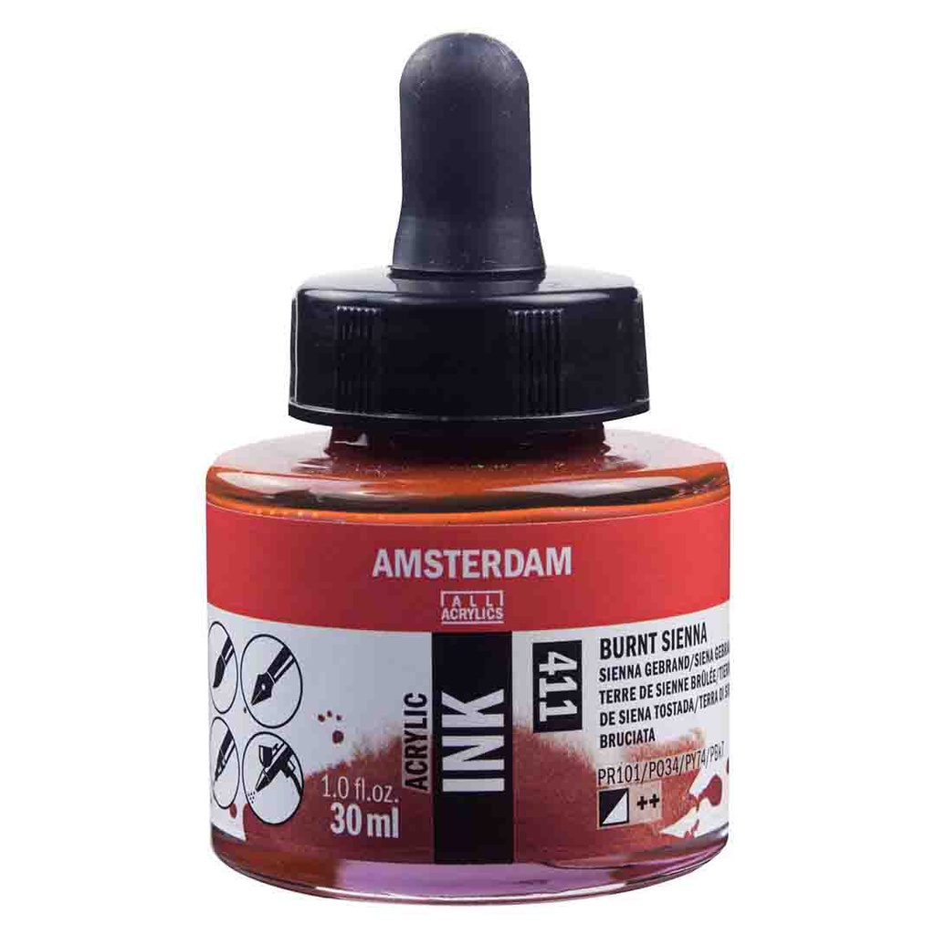 Amsterdam acrylic color  INK 30ML BURNT SIENNA