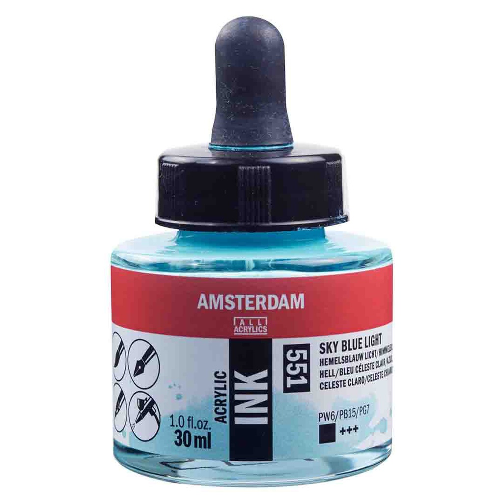 Amsterdam acrylic color  INK 30ML SKY BLUE LT