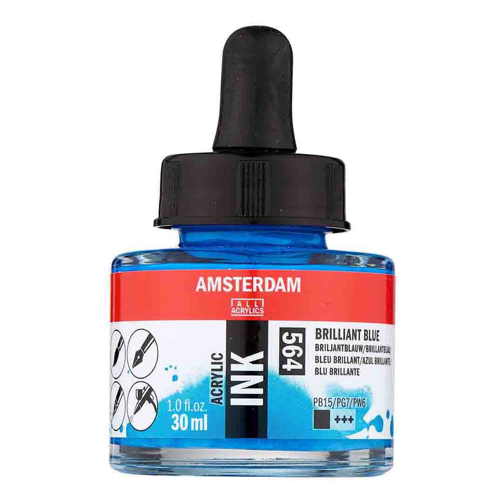 Amsterdam acrylic color  INK 30ML BRILLIANT BLUE