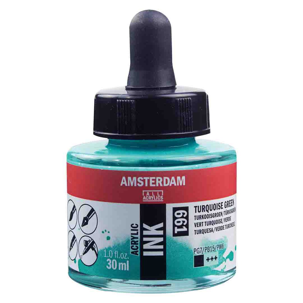 Amsterdam acrylic color  INK 30ML TURQ.GREEN