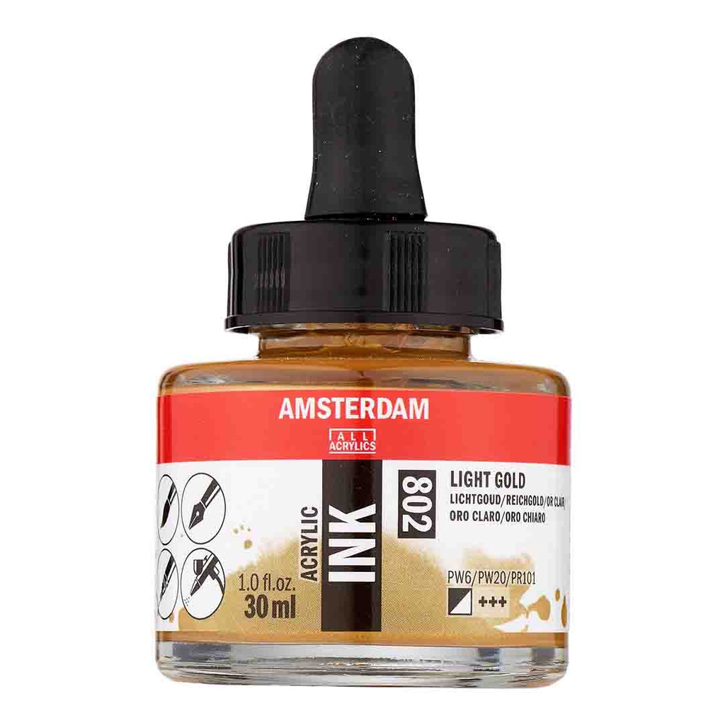 Amsterdam acrylic color  INK 30ML LIGHT GOLD