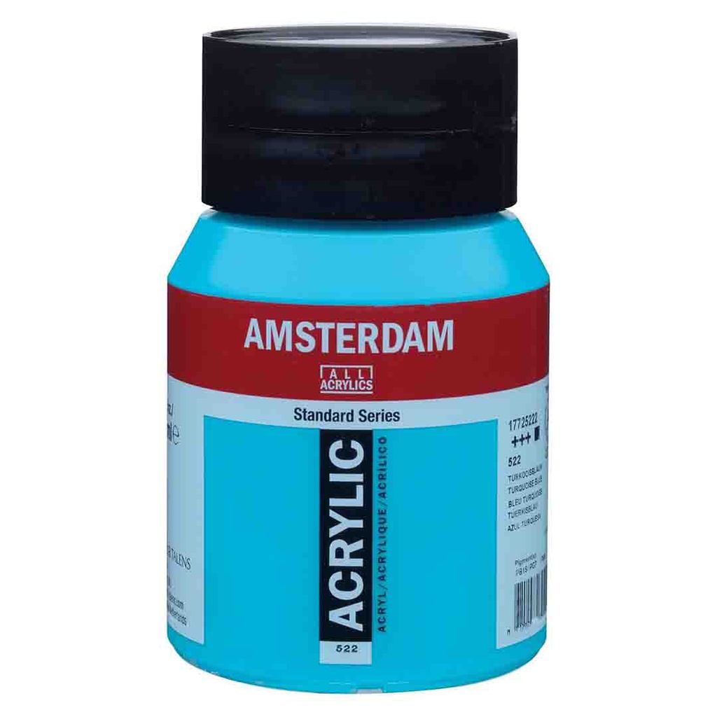 الوان اكريلك ماركة امستردام الهولندية عالية الجودة والمعان والتماسك 500 مل BRILLIANT BLUE