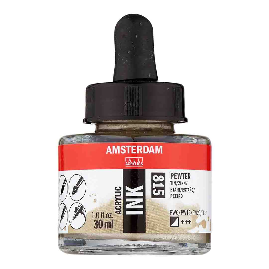 Amsterdam acrylic color  INK 30ML PEWTER