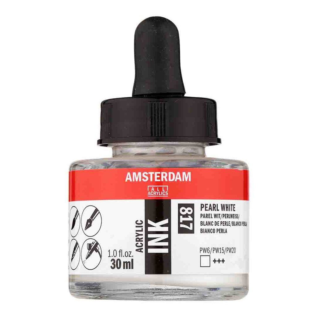 Amsterdam acrylic color  INK 30ML PEARL WHITE