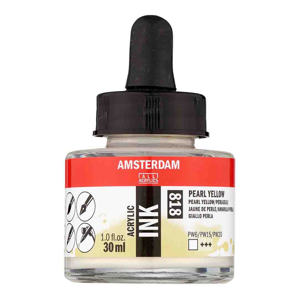 Amsterdam acrylic color  INK 30ML PEARL YELLOW
