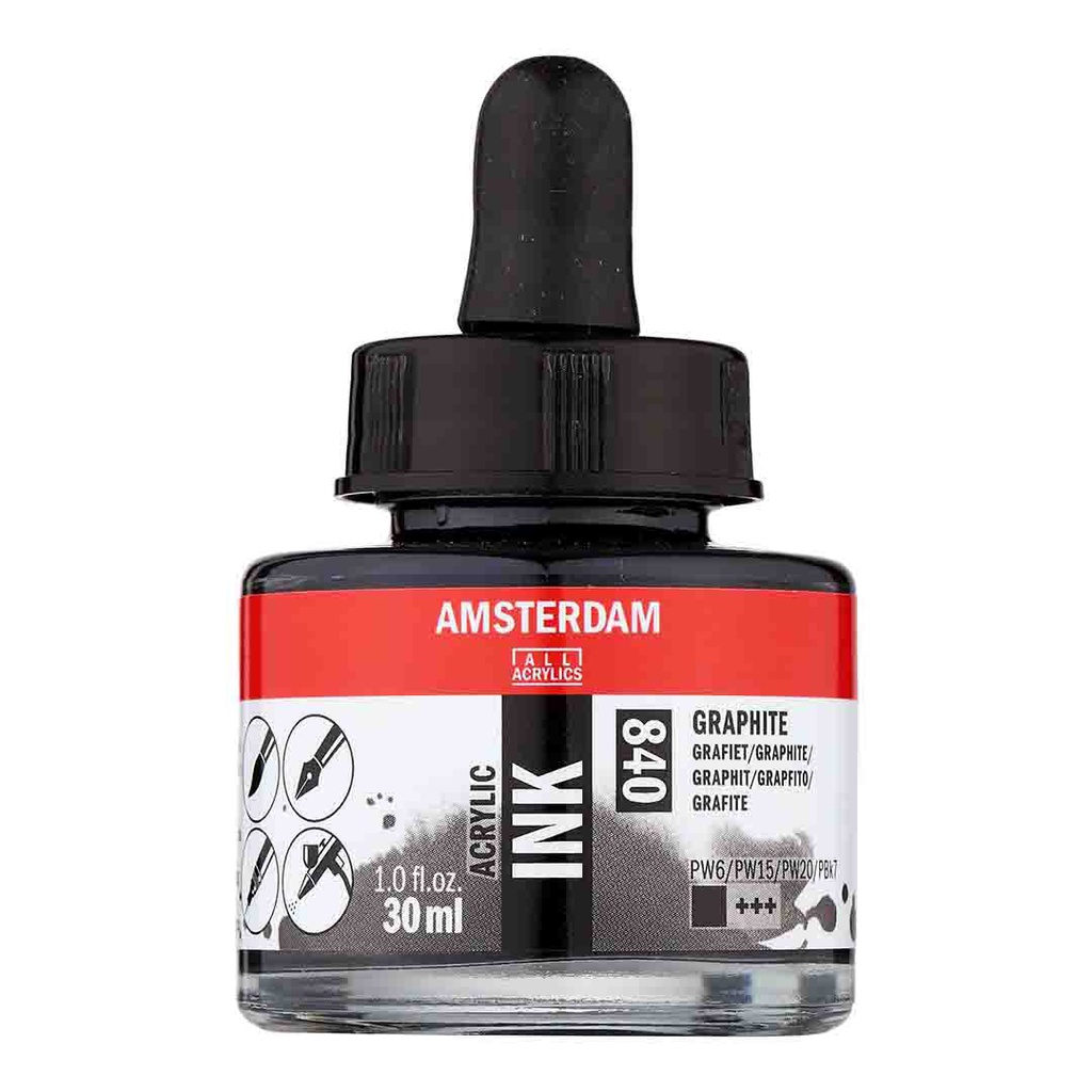 Amsterdam acrylic color  INK 30ML GRAPHITE