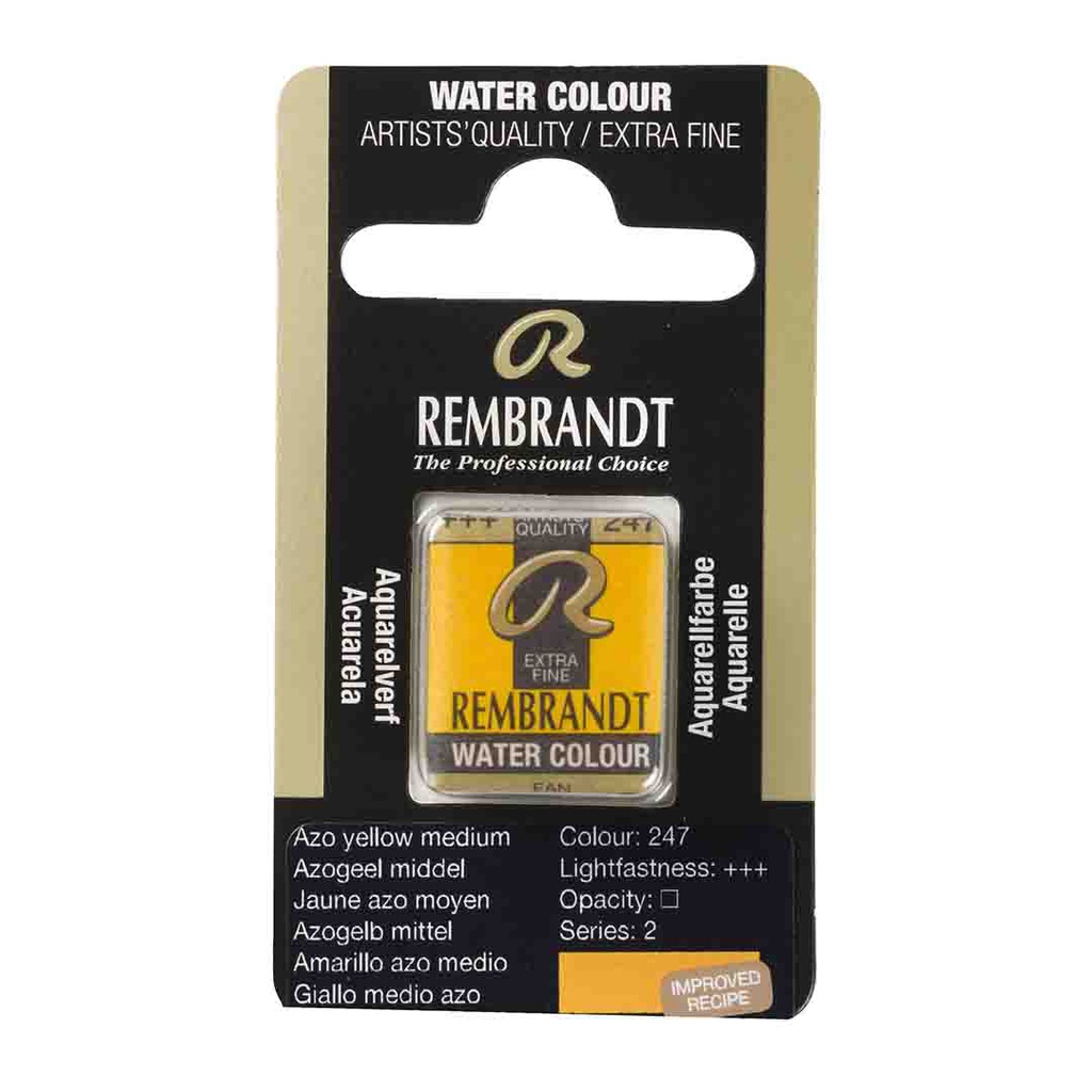 Rembrandt water color   pan  AZO YLW MED C.F.