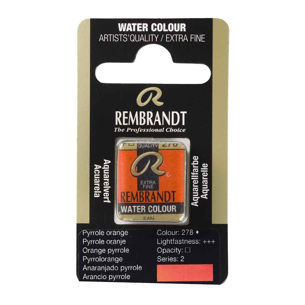 Rembrandt water color   pan  PYRROLE ORANGE