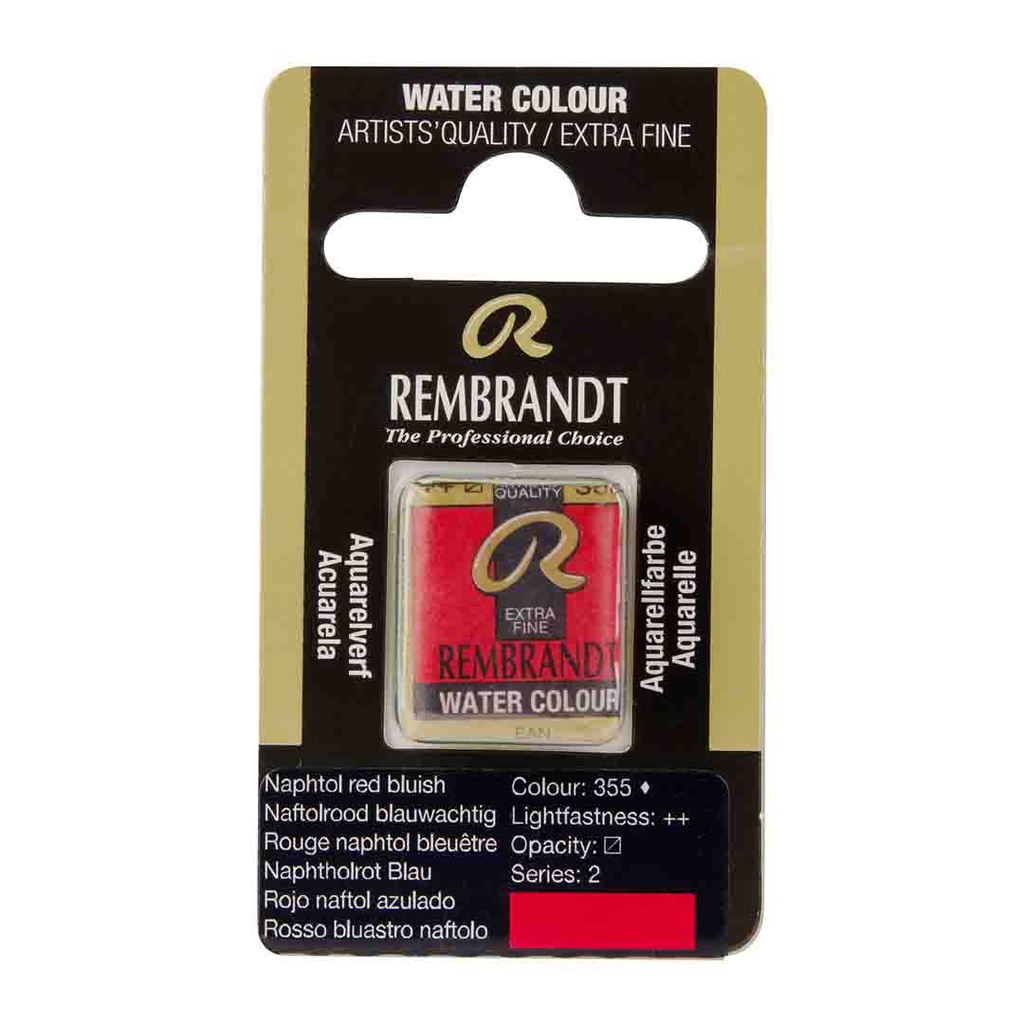 Rembrandt water color   pan  NAPH.RED BLUISH