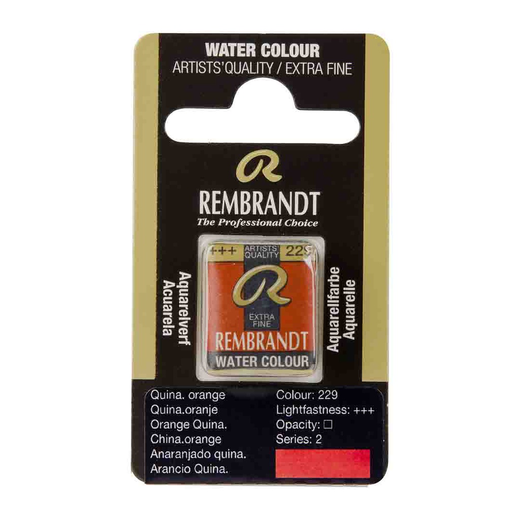 Rembrandt water color   pan  QUINAORANGE