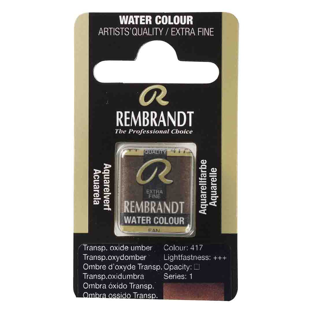 Rembrandt water color   pan  TRANSP.OXIDE UMBER