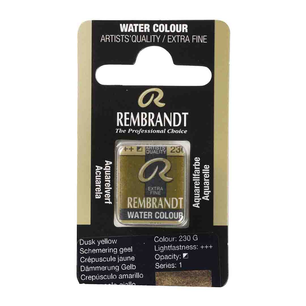 Rembrandt water color   pan  DUSK YELLOW