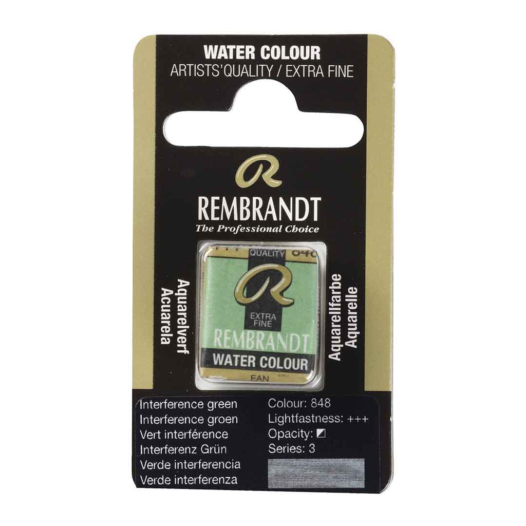 Rembrandt water color   pan  INTERFERENCE GREEN
