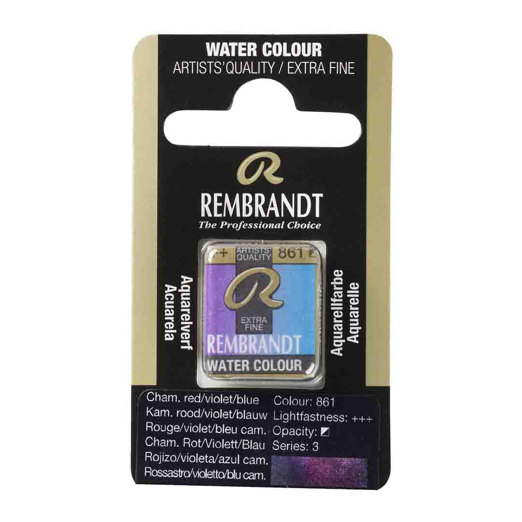 Rembrandt water color   pan  CHAM.RED VIOLET BLUE