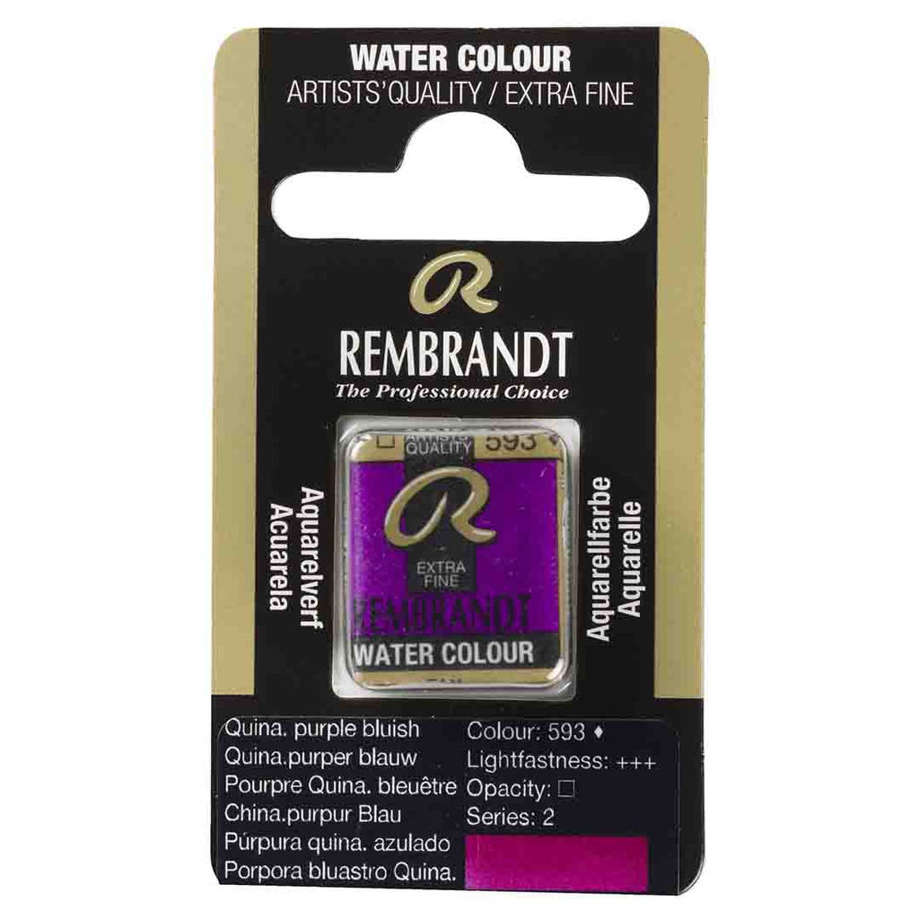 Rembrandt water color   pan  QUINAPURPLE BLUE