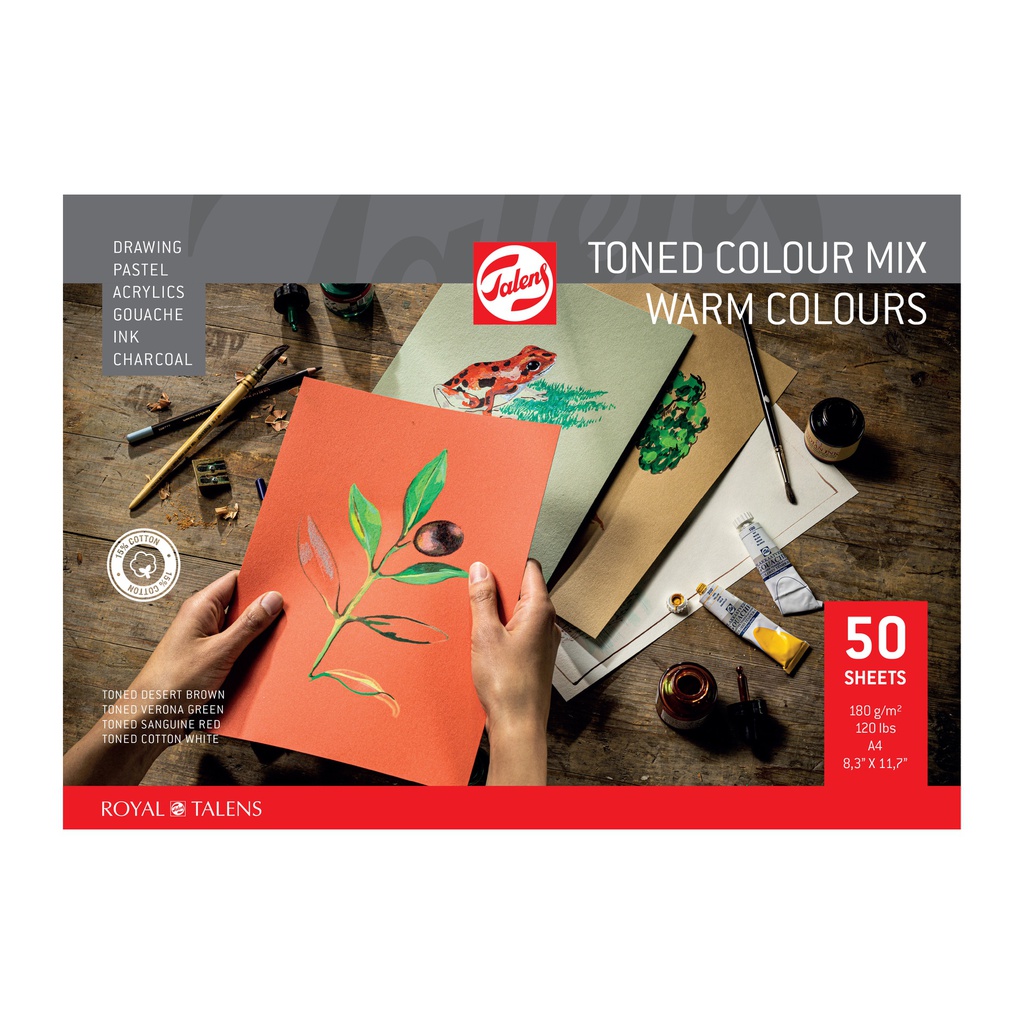 Talens sketch book toned color mix SANGUINE A4 FSC-MIX