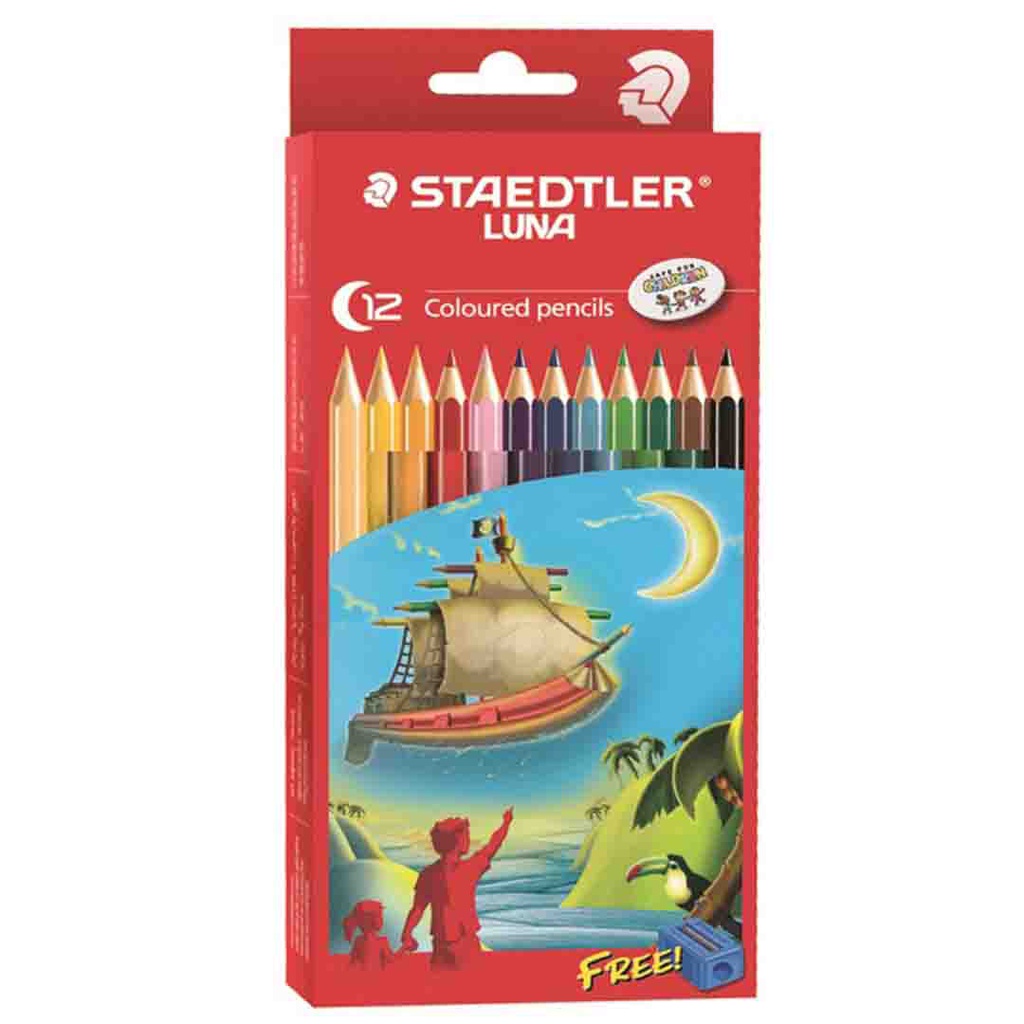 STAEDTLER LUNA COLOURED PENCILS - 12 COLOURS