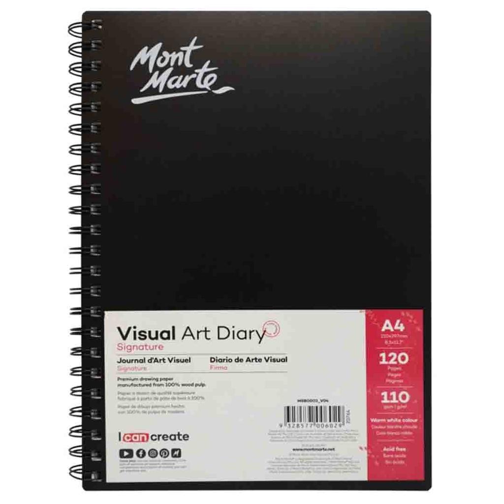 Mont Marte Visual Art Diary A4 120 Page‏