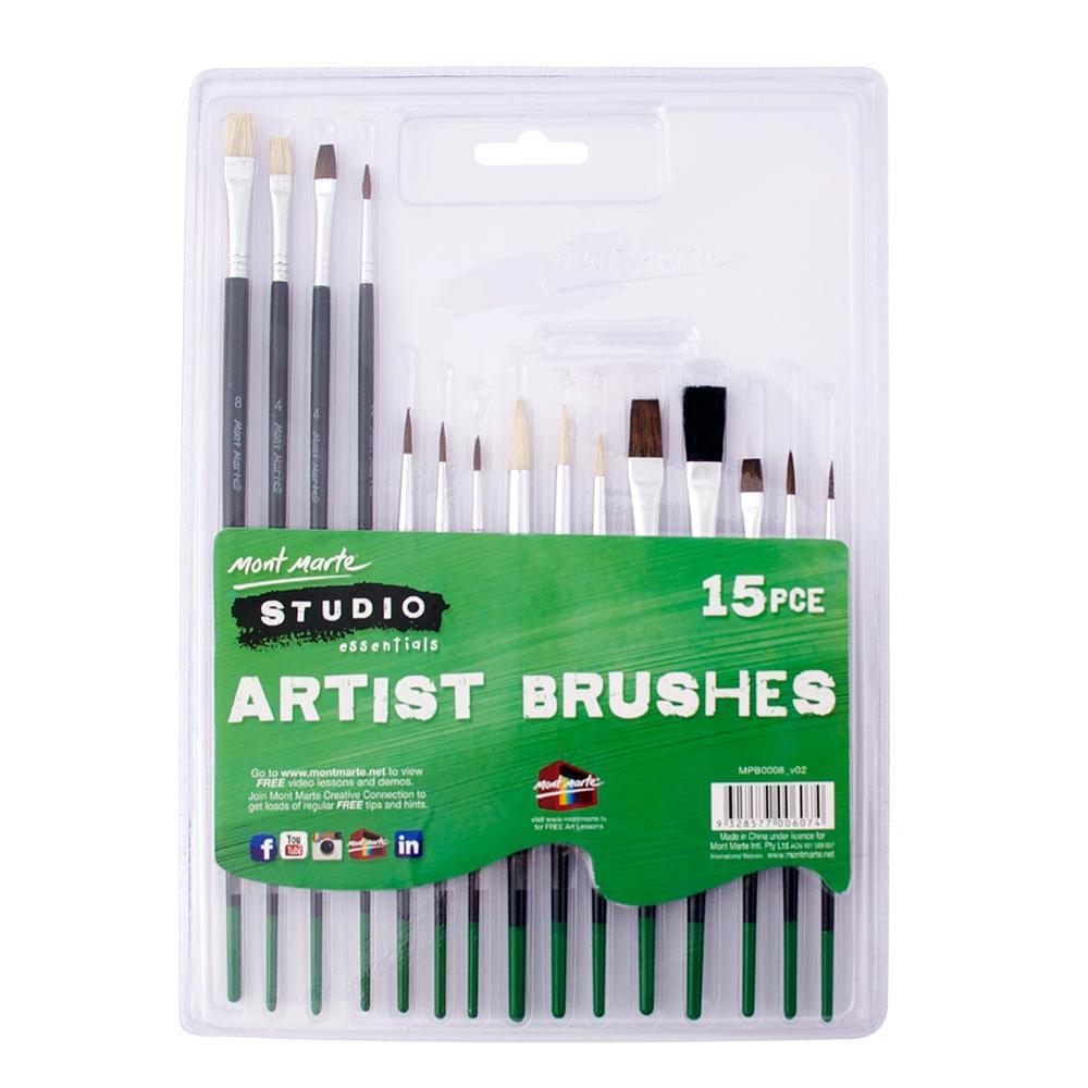 Mont Marte Studio Artist Brushes 15pc