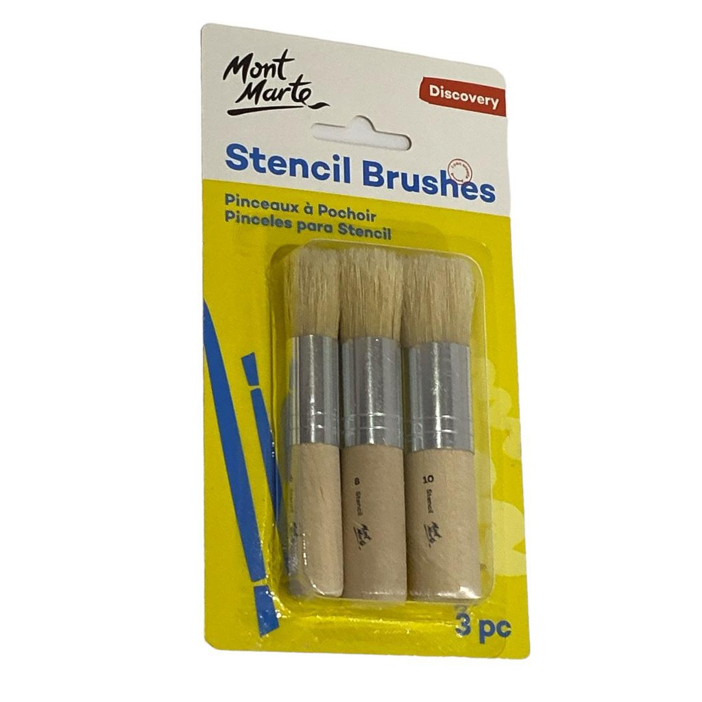 Mont Marte Silver Series Stencil Brushes 3 Pack‏