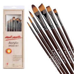[BMHS0001] Mont Marte Acrylic Brush Set in box 7pc