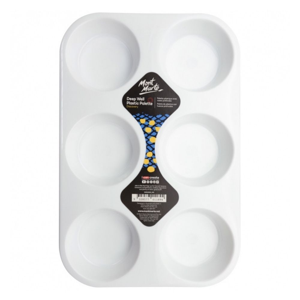 Mont Marte Deep Well Plastic Palette 6 Holes‏
