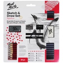 Mont Marte Sketch and Draw Set, Charcoal Graphite &amp; Accessories Kit 18pce‏