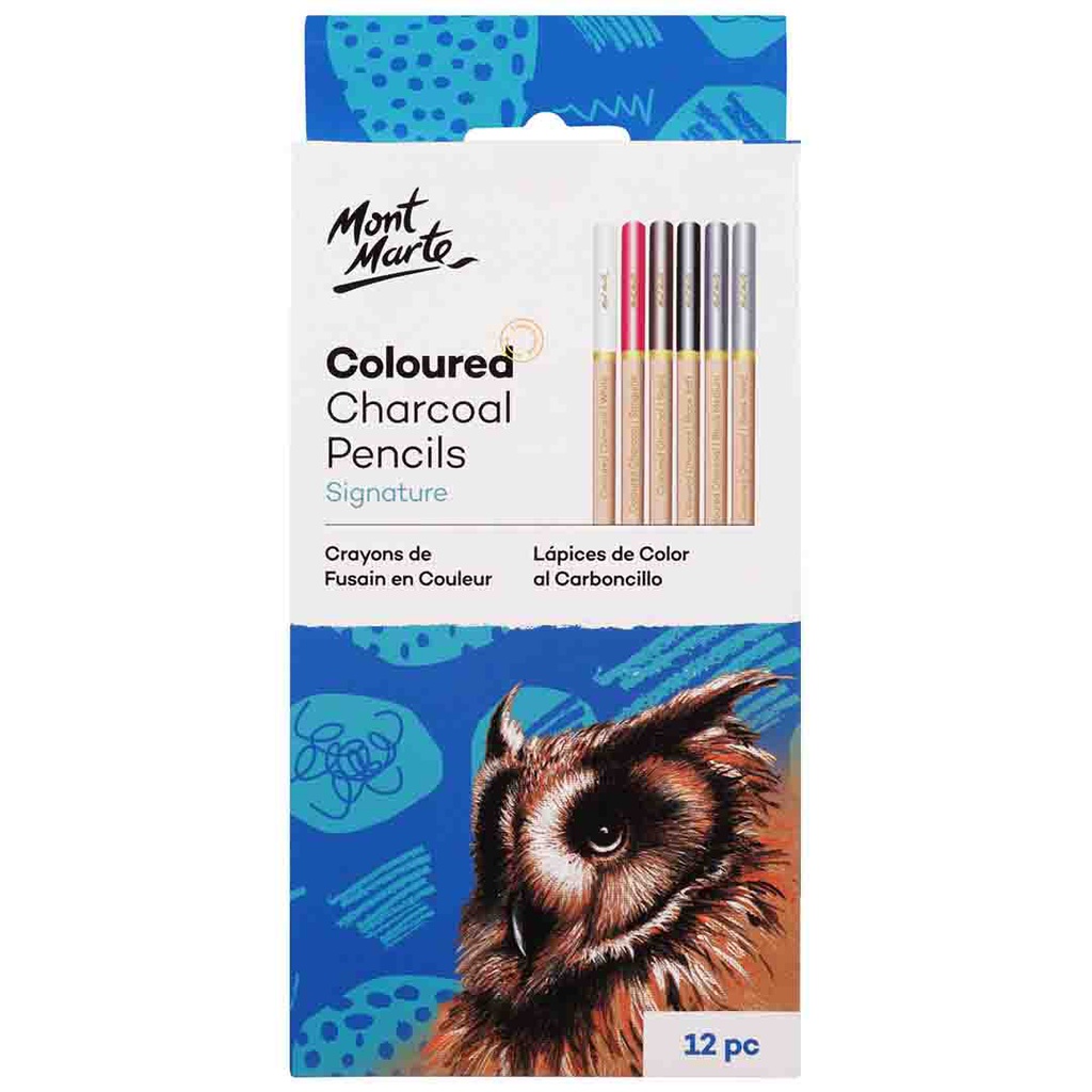 Mont Marte colored Charcoal Pencils 12pce‏ 