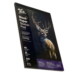 [MSB0061] Mont Marte Black Paper Sketch Pad A5 25 Sheet 140gsm‏