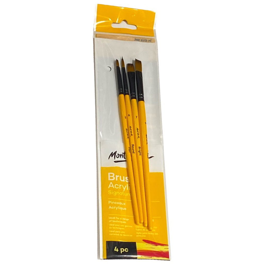 Mont Marte Gallery Series Brush Set Acrylic 4pce